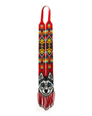DAWA® Collar Huichol De Chaquira Diseño Lobo
