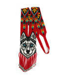 DAWA® Collar Huichol De Chaquira Diseño Lobo