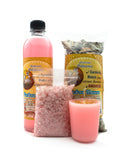 DAWA® Kit Esotérico Cordero Manso – Sales de Baño + Loción + Vela